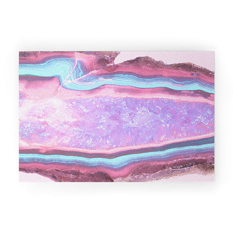 Emanuela Carratoni Serenity and Rose Agate with Amethyst Crystals Welcome Mat