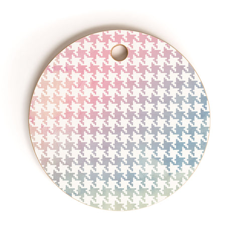 Emanuela Carratoni Serenity and Rose Pied de Poule Cutting Board Round