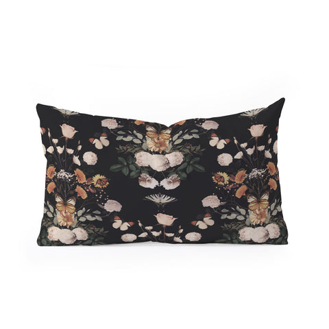 Emanuela Carratoni Spring Floral Geometry Oblong Throw Pillow