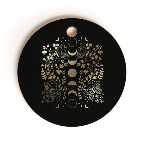 Emanuela Carratoni Spring Moon Phases Cutting Board Round