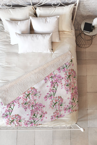 Emanuela Carratoni Spring Pattern Fleece Throw Blanket