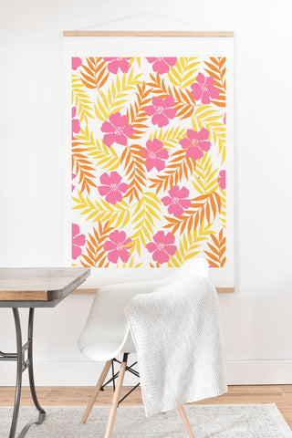 Emanuela Carratoni Summer Pink Flowers Art Print And Hanger