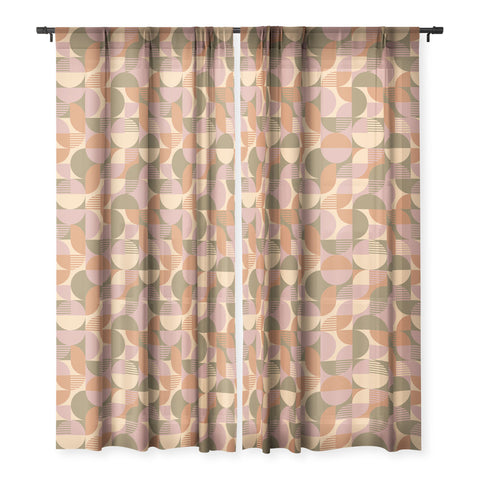 Emanuela Carratoni Terracotta Theme Sheer Window Curtain