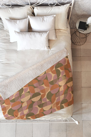 Emanuela Carratoni Terracotta Theme Fleece Throw Blanket