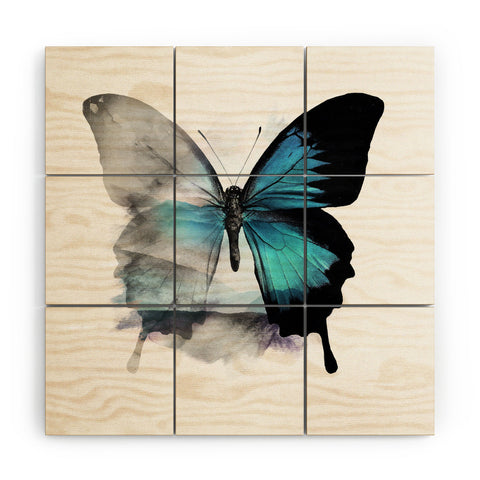 Emanuela Carratoni The Blue Butterfly Wood Wall Mural