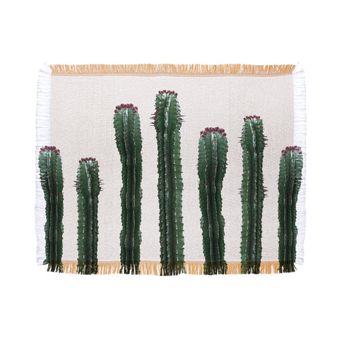 Emanuela Carratoni The Cactus Mood Throw Blanket