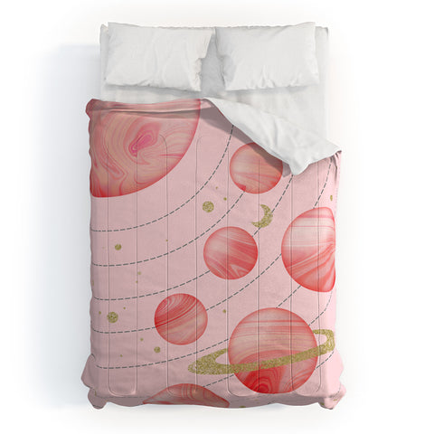 Emanuela Carratoni The Pink Solar System Comforter