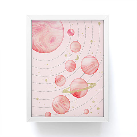 Emanuela Carratoni The Pink Solar System Framed Mini Art Print