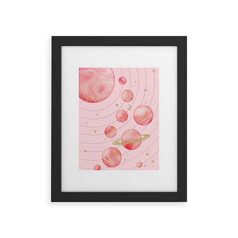 Emanuela Carratoni The Pink Solar System Framed Art Print