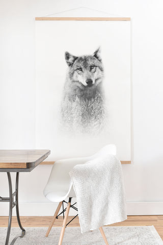 Emanuela Carratoni The Wolf and the Forest Art Print And Hanger