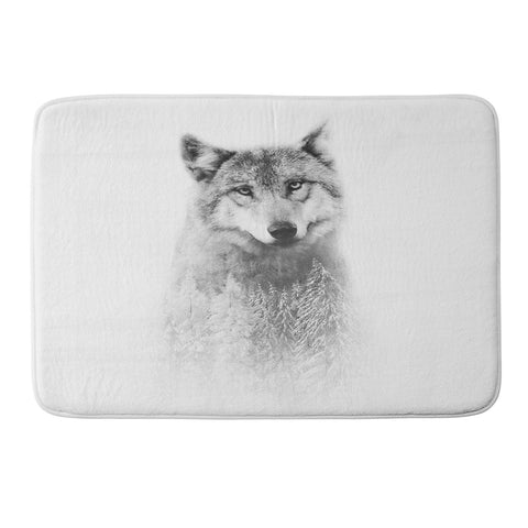 Emanuela Carratoni The Wolf and the Forest Memory Foam Bath Mat