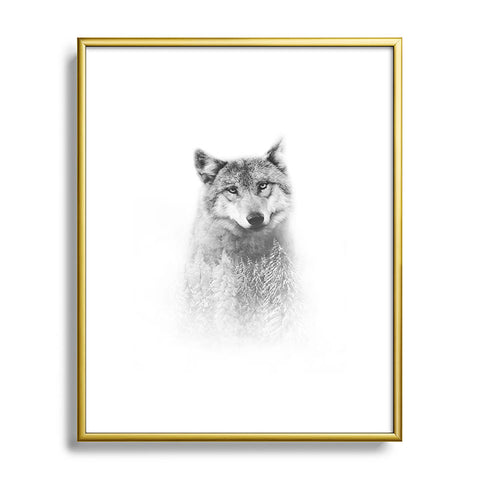Emanuela Carratoni The Wolf and the Forest Metal Framed Art Print