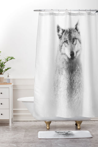 Emanuela Carratoni The Wolf and the Forest Shower Curtain And Mat