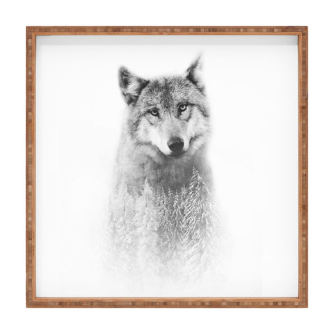 Emanuela Carratoni The Wolf and the Forest Square Tray