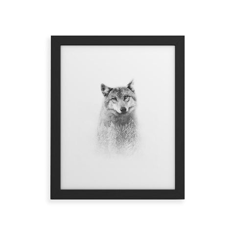 Emanuela Carratoni The Wolf and the Forest Framed Art Print