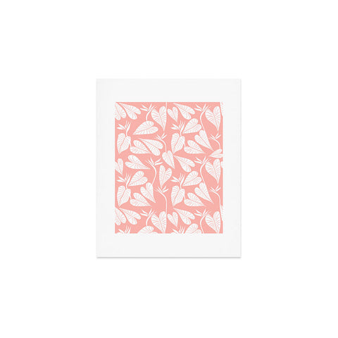 Emanuela Carratoni Tropical Leaves on Pink Art Print