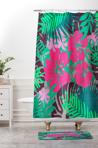 Emanuela Carratoni Tropicana Style Shower Curtain And Mat