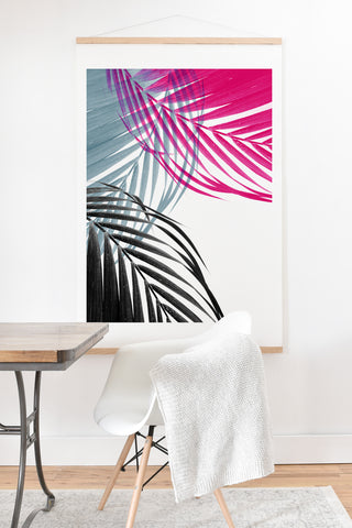 Emanuela Carratoni Trychromy Palms Art Print And Hanger