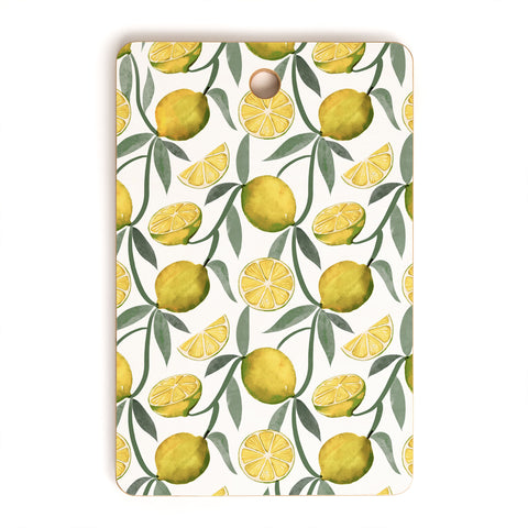 Emanuela Carratoni Vintage Lemons Cutting Board Rectangle