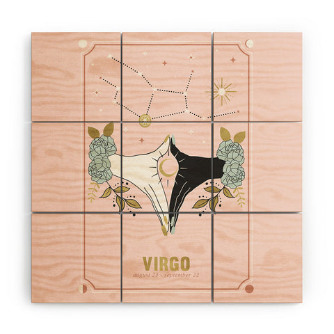 Emanuela Carratoni Virgo Zodiac Series Wood Wall Mural
