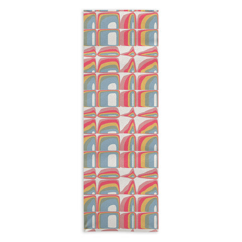 Emanuela Carratoni Whimsical Rainbow Yoga Towel