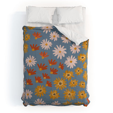 Emanuela Carratoni Wild Painted Flowers Comforter