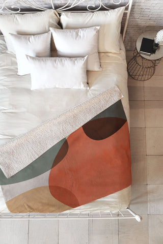 Emanuela Carratoni Winter Abstract Theme Fleece Throw Blanket