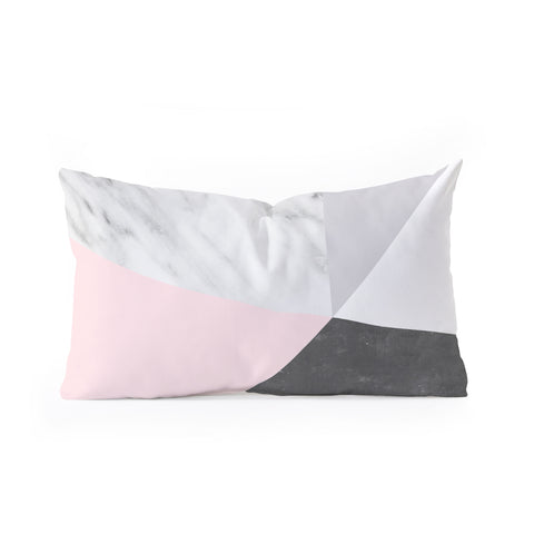 Emanuela Carratoni Winter Color Geometry Oblong Throw Pillow