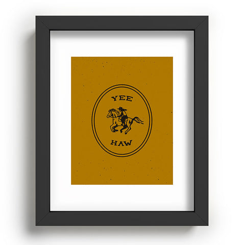 Emma Boys Yee Haw in Gold Recessed Framing Rectangle