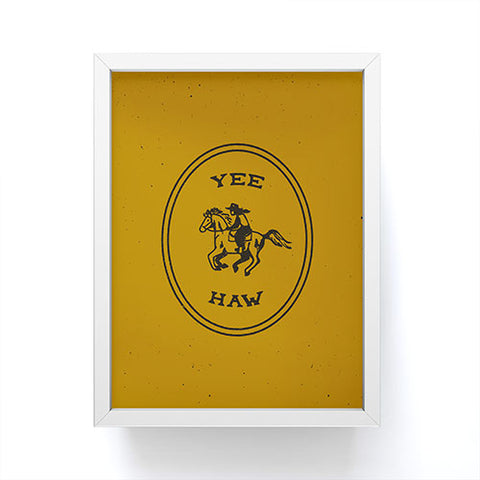 Emma Boys Yee Haw in Gold Framed Mini Art Print