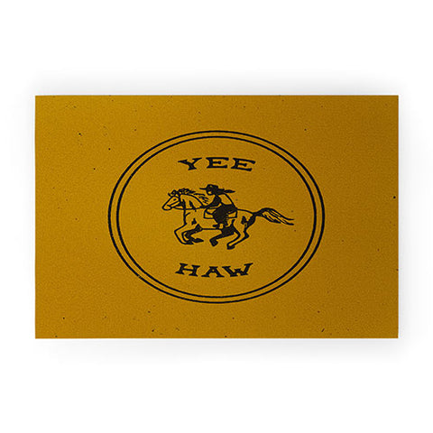 Emma Boys Yee Haw in Gold Welcome Mat
