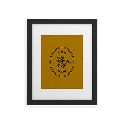 Emma Boys Yee Haw in Gold Framed Art Print