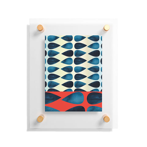 Emmie K Blue Drops Floating Acrylic Print
