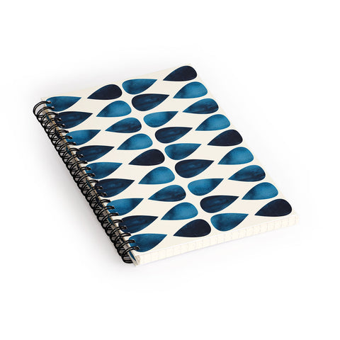 Emmie K Simple Blue Drop Spiral Notebook