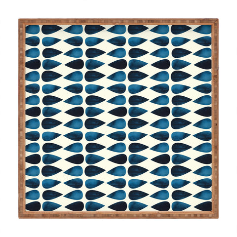 Emmie K Simple Blue Drop Square Tray