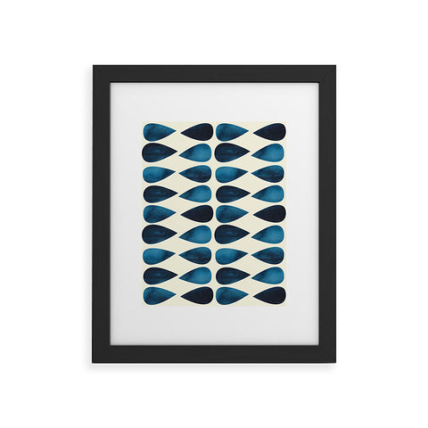 Emmie K Simple Blue Drop Framed Art Print