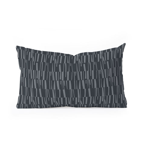 Emmie K Wabi Sabi Hygge Grey Stripe Oblong Throw Pillow