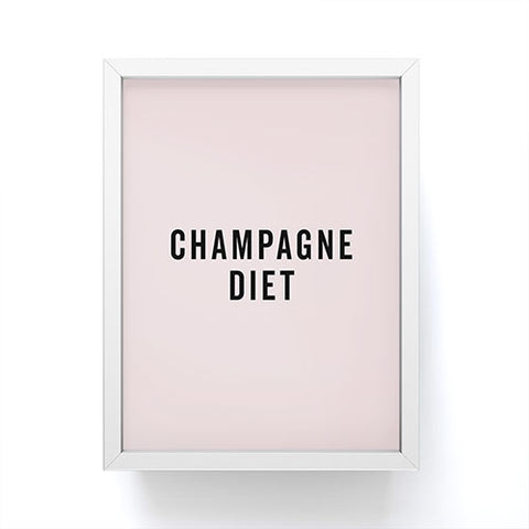 EnvyArt Champagne Diet Framed Mini Art Print