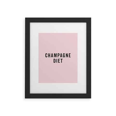 EnvyArt Champagne Diet Framed Art Print