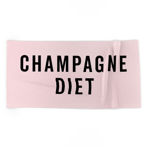 EnvyArt Champagne Diet Beach Towel
