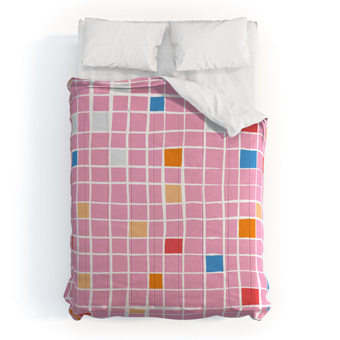 Erika Stallworth Modern Mosaic Pink Comforter