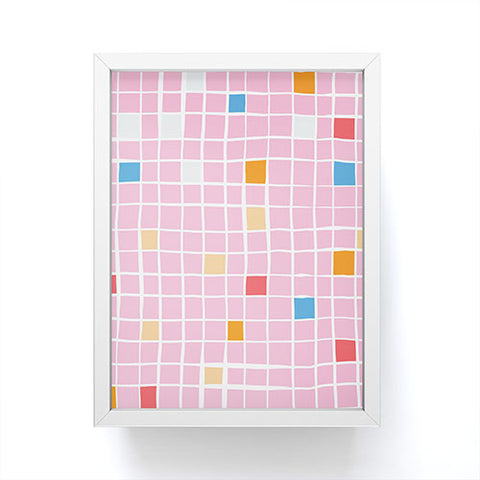 Erika Stallworth Modern Mosaic Pink Framed Mini Art Print