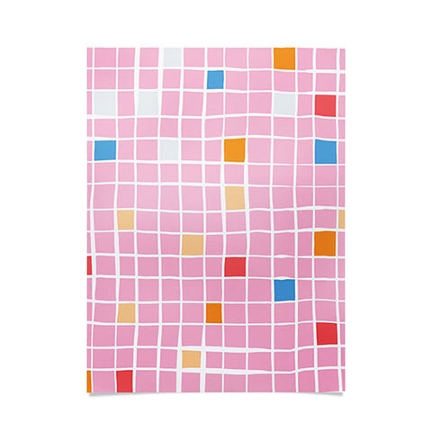 Erika Stallworth Modern Mosaic Pink Poster