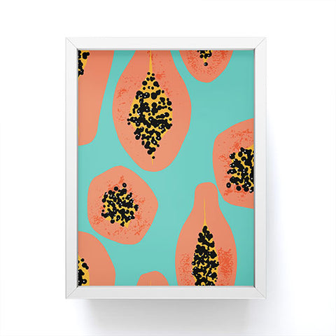 Erika Stallworth Papaya Sky Tropical Fruit Framed Mini Art Print