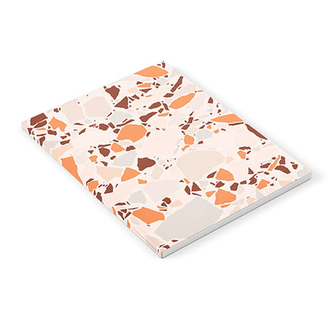 evamatise Autumn Terrazzo Pumpkin Colors and Abstract Shapes Notebook