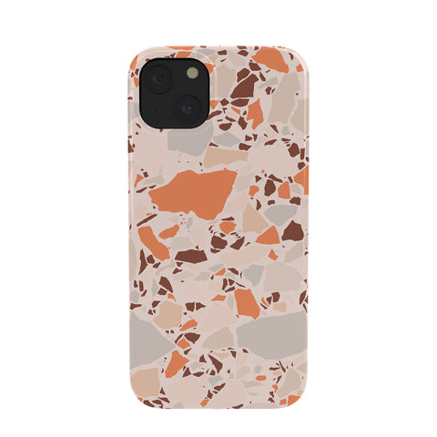 evamatise Autumn Terrazzo Pumpkin Colors and Abstract Shapes Phone Case