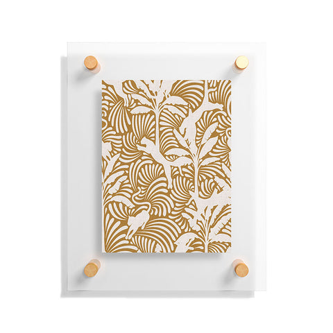 evamatise Big Cats and Palm Trees Jungle Floating Acrylic Print