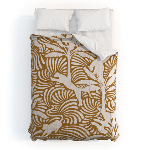 evamatise Big Cats and Palm Trees Jungle Comforter