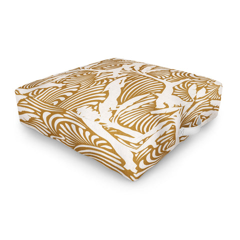 evamatise Big Cats and Palm Trees Jungle Outdoor Floor Cushion