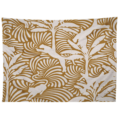 evamatise Big Cats and Palm Trees Jungle Tapestry